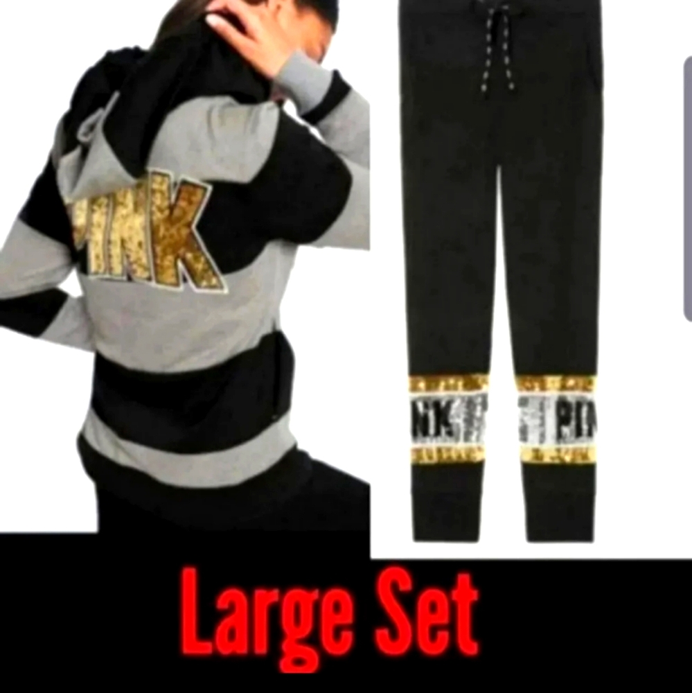 PINK bling hoodie and joggers